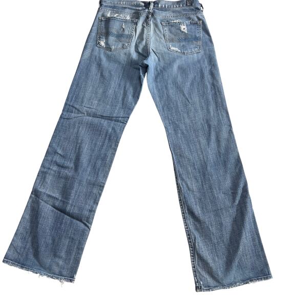 Men7 For All Mankind jean Vintage Y2K  button fly boot cut relaxed distressed - Picture 6 of 9